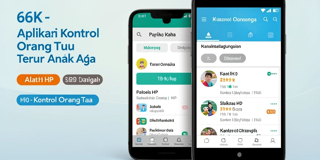 Antarmuka aplikasi 66K untuk kontrol orang tua yang mudah digunakan.