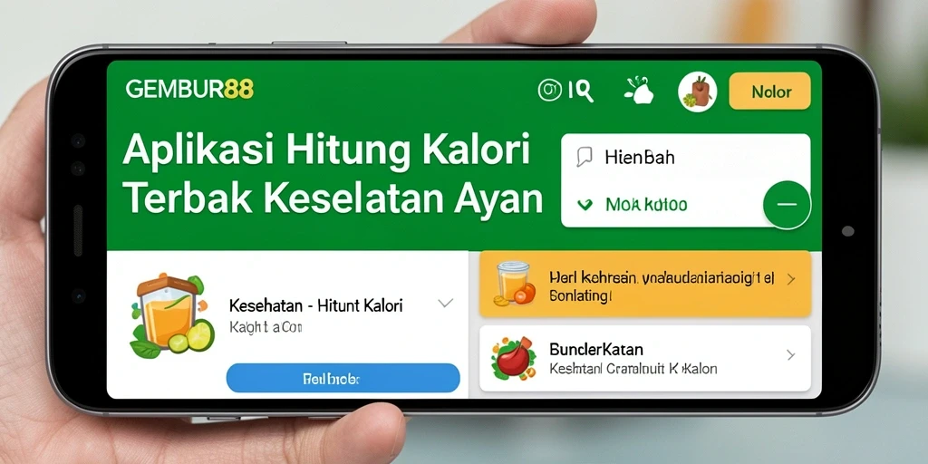 Tampilan antarmuka pengguna aplikasi Hitung Kalori GEMBUR88 yang responsif.