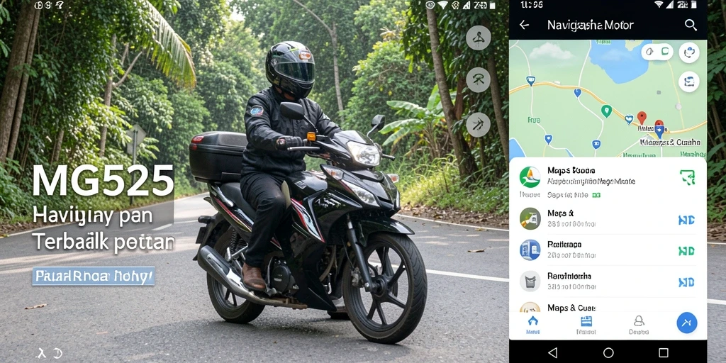 Tampilan antarmuka aplikasi MG525 yang intuitif untuk navigasi motor.