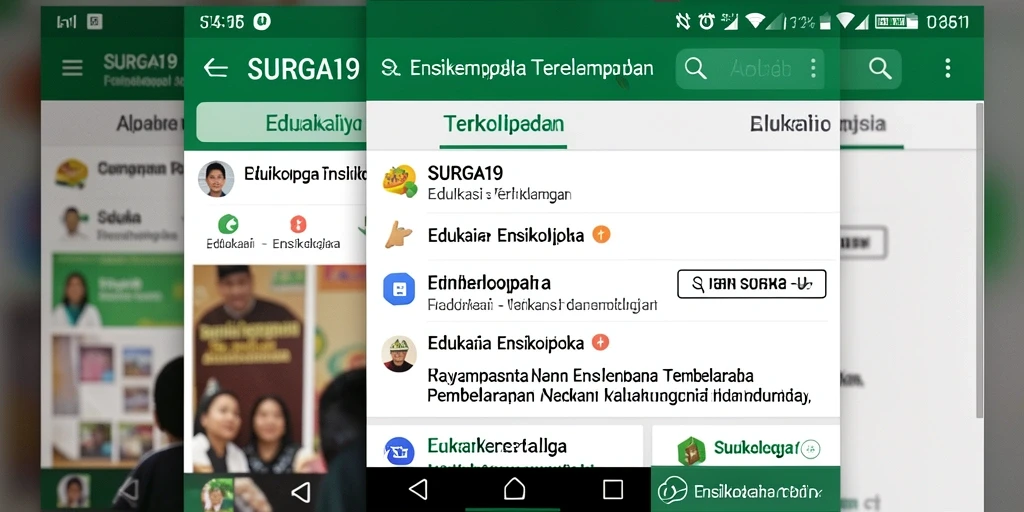 Antarmuka pengguna SURGA19 yang intuitif dan informatif.