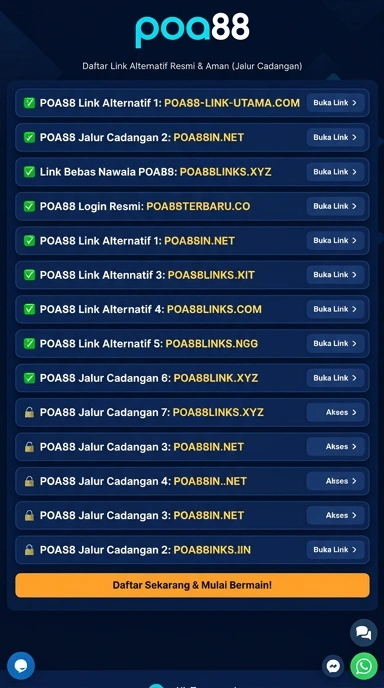 Tampilan link alternatif poa88