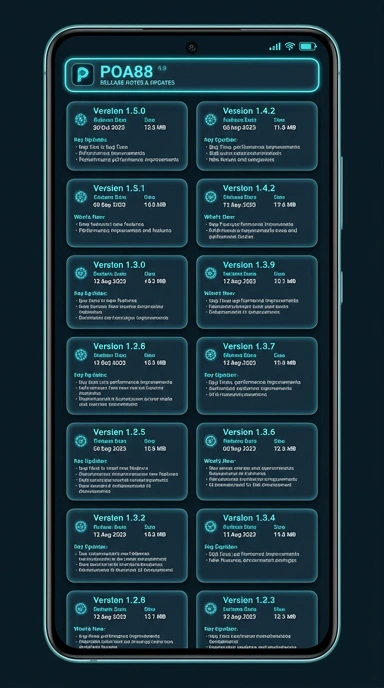 Tampilan riwayat versi poa88